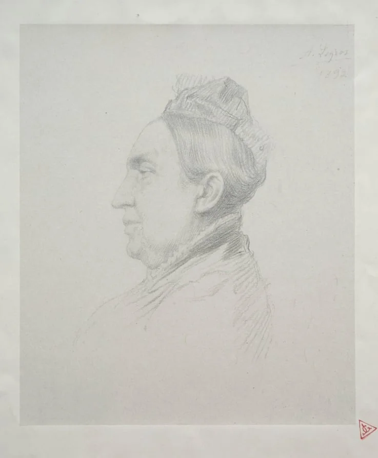Portrait of Madame Kemp in Profile (2nd Plate), by Alphonse Legros, 1892