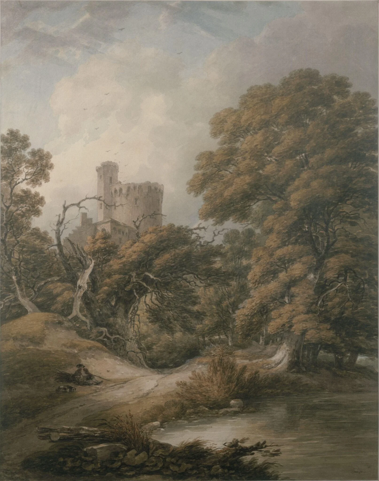 Caister Castle, Norfolk, by Thomas Hearne, watercolor, 1806