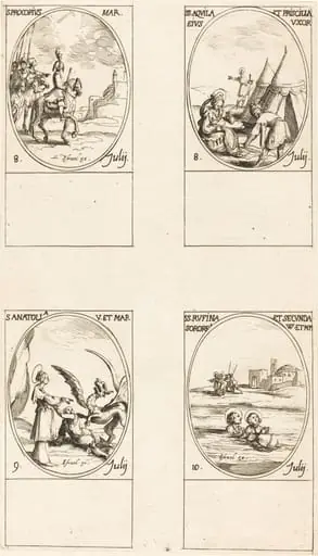 St. Procopius; Sts. Aquila and Prisca; St. Anatolia; Sts. Rufina and Secunda