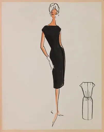 Robe ajustée noire à manches courtes