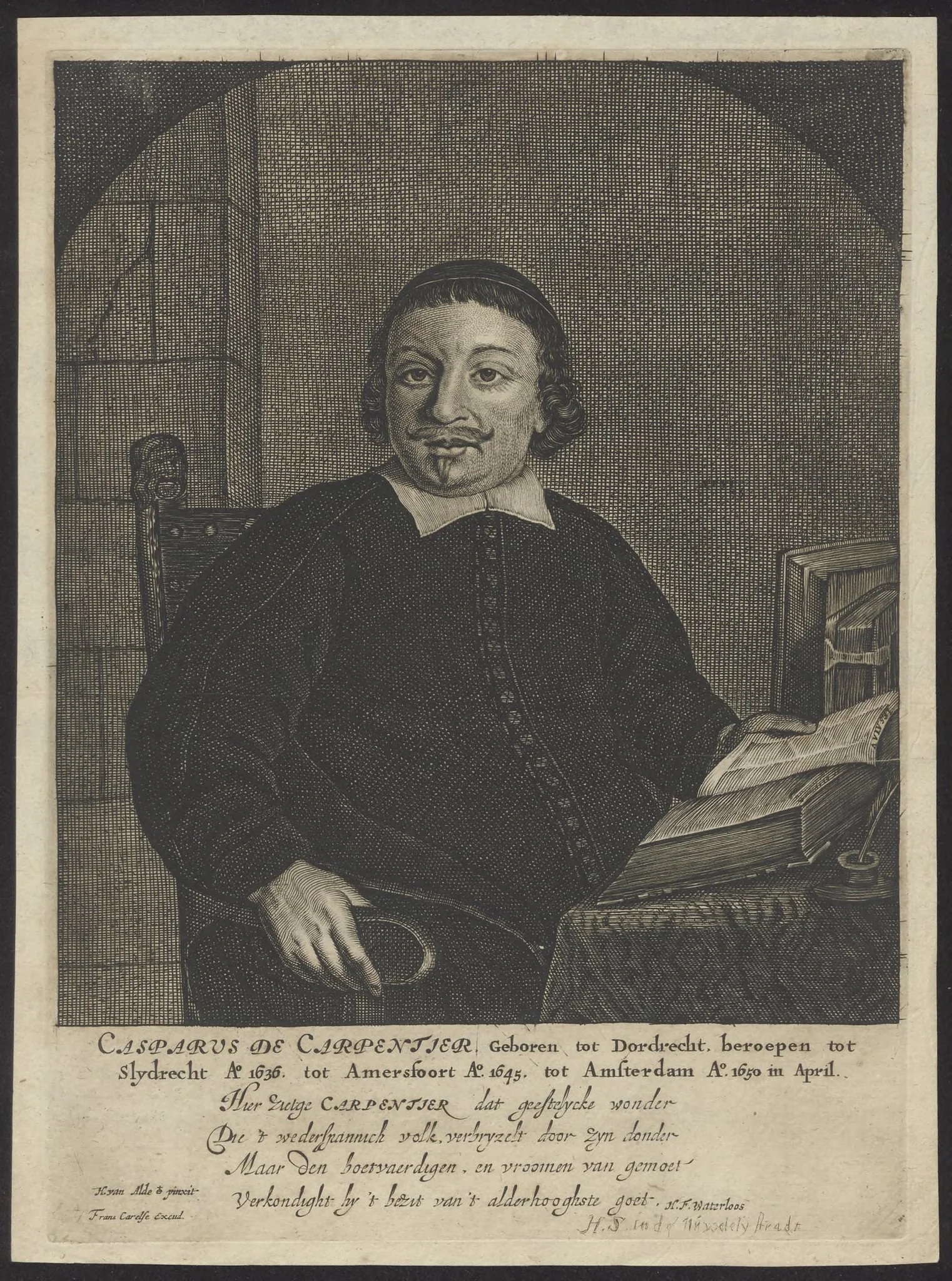 Portrait of Casparus de Carpentier, Walloon Minister at Sliedrecht, Amersfoort and Amsterdam