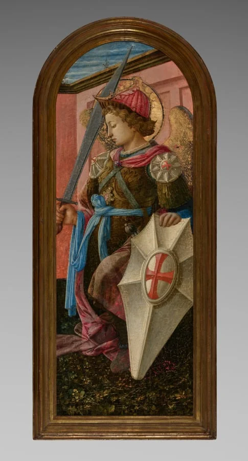 Panel from a Triptych: The Archangel Michael, by Filippo Lippi, unspecified, 1458
