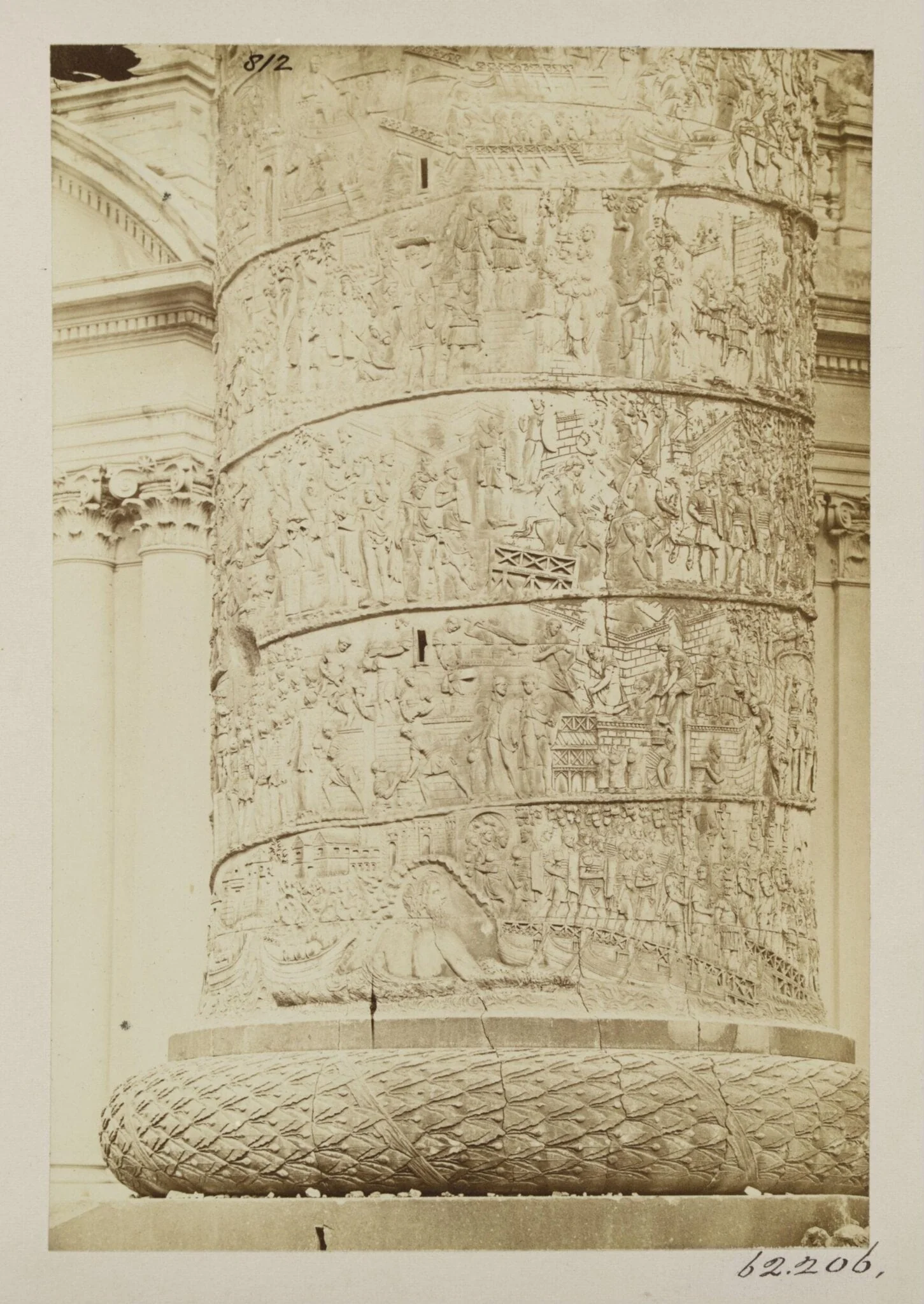 Sculptures - Details of Sculpture from the Column of Trajan, by John Henry Parker, photographic, 1868