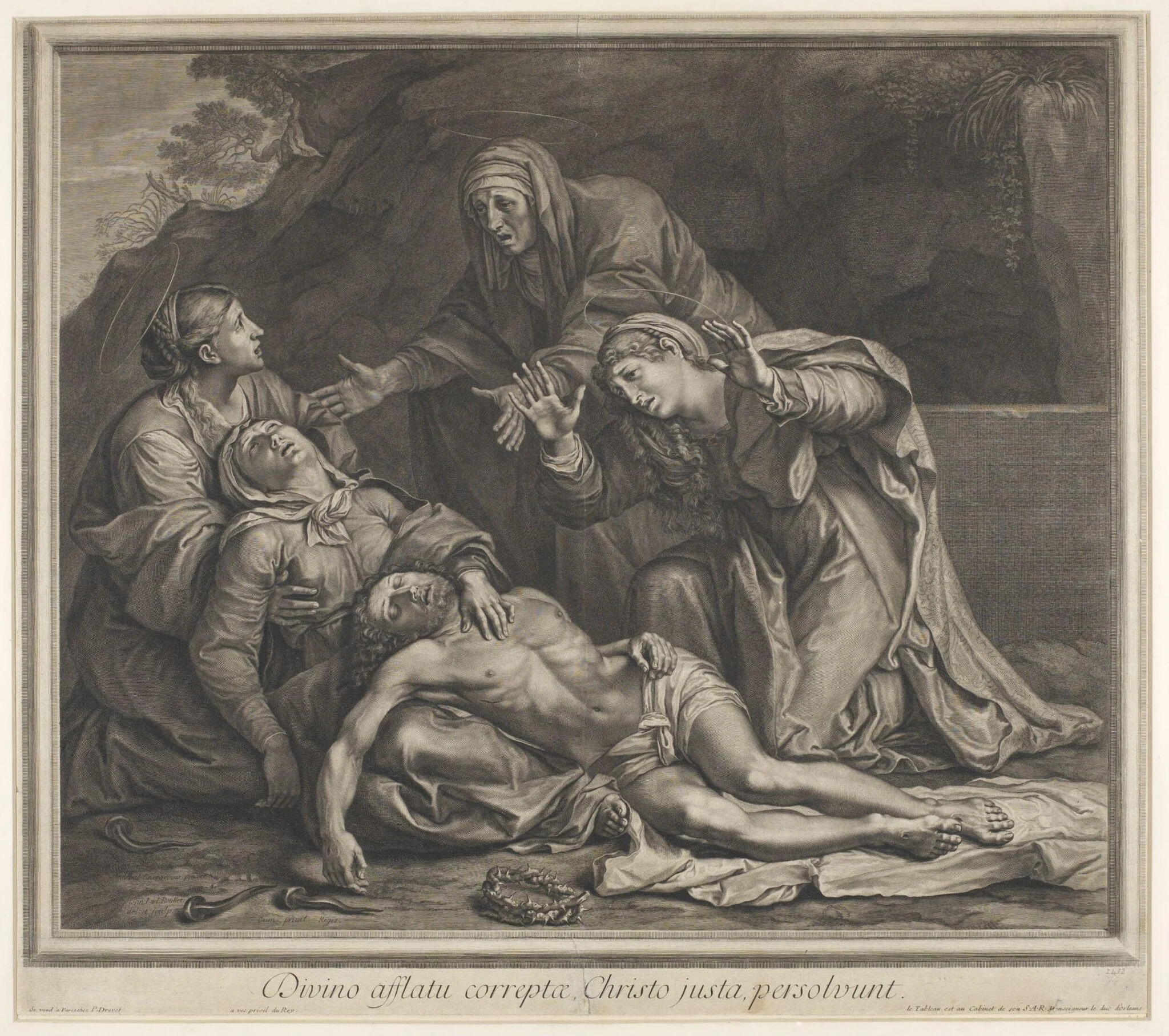 The Maries and Dead Christ, by Jean Louis Roullet, 1650