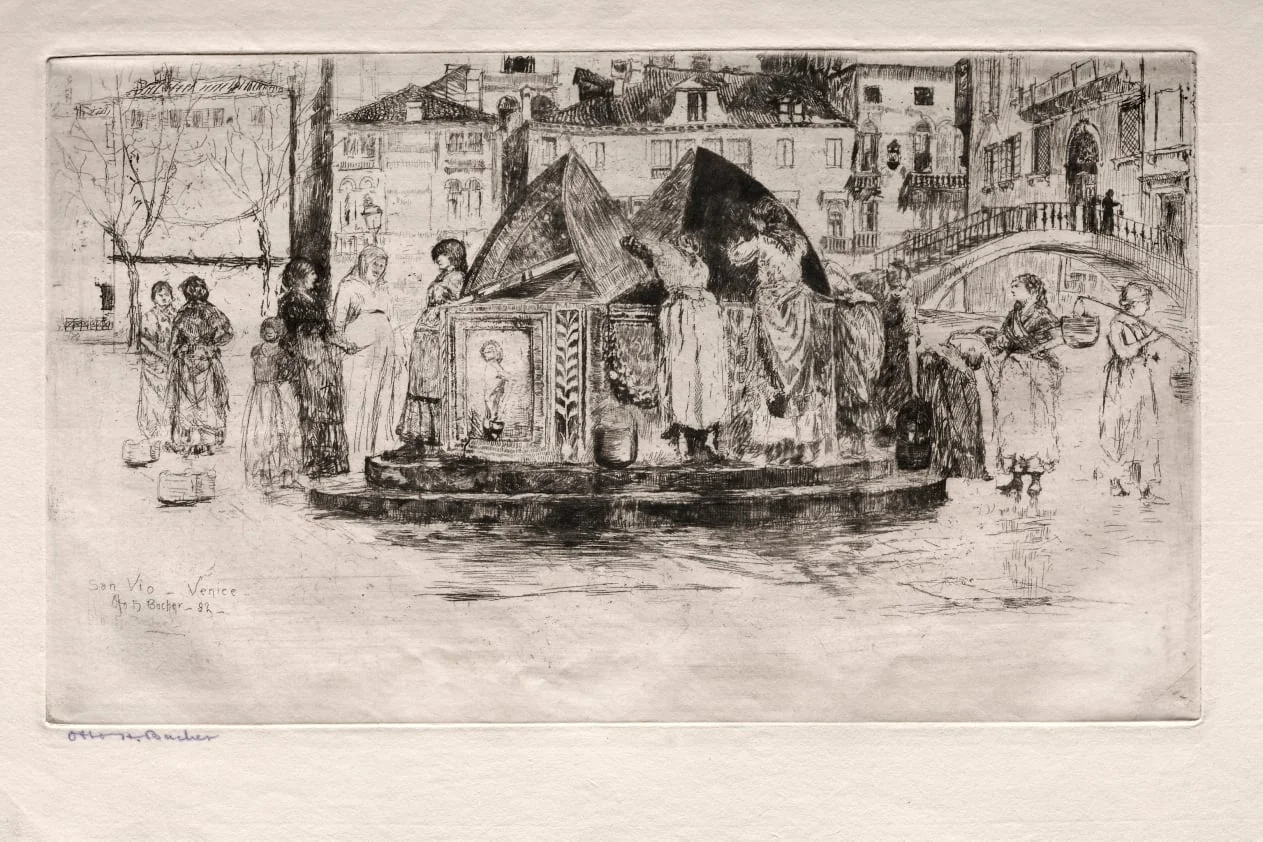 Etchings of Venice: Pozzo San Vio, by Otto Henry Bacher, 1882