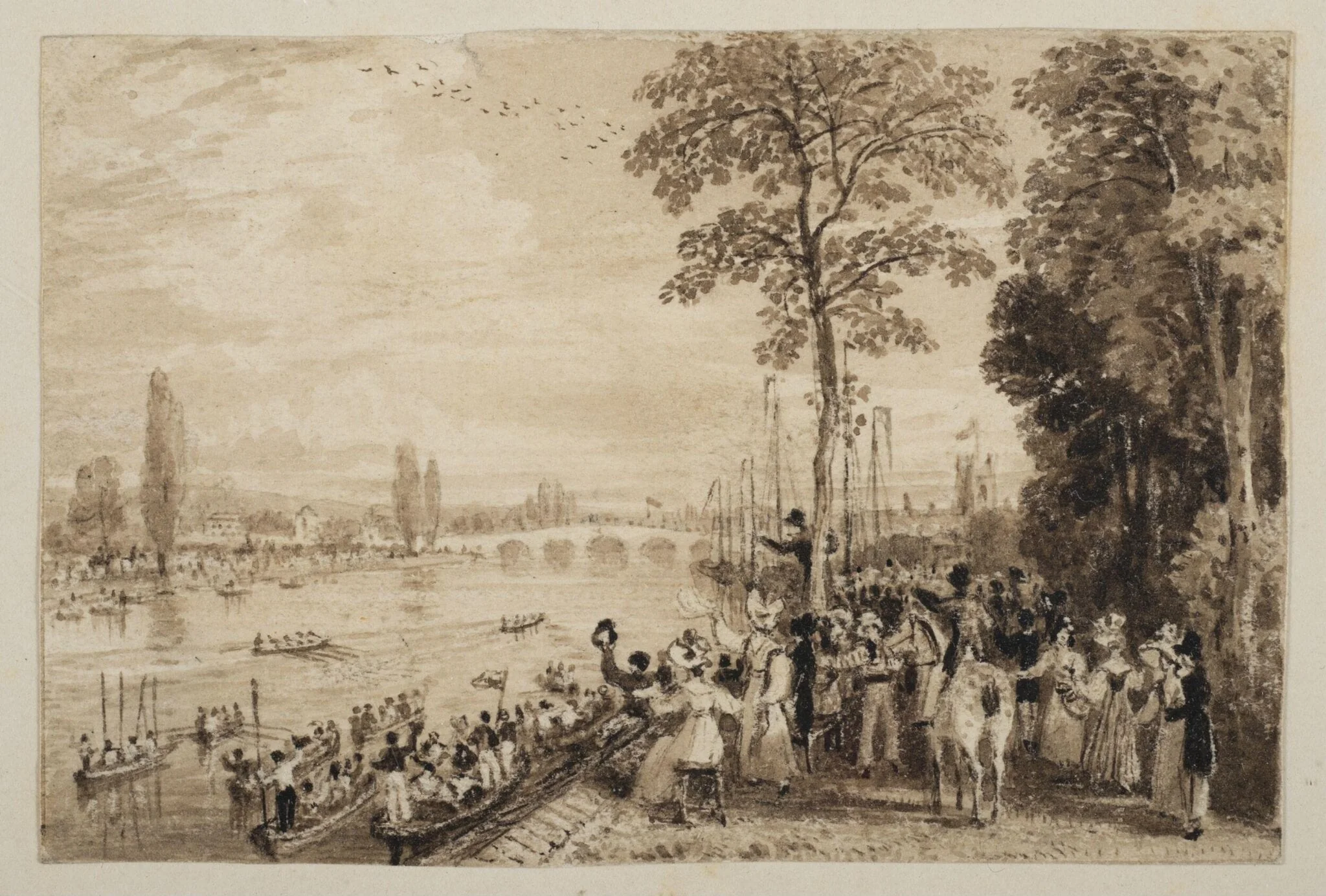 The Oxford and Cambridge Rowing Match at Henley-on-Thames