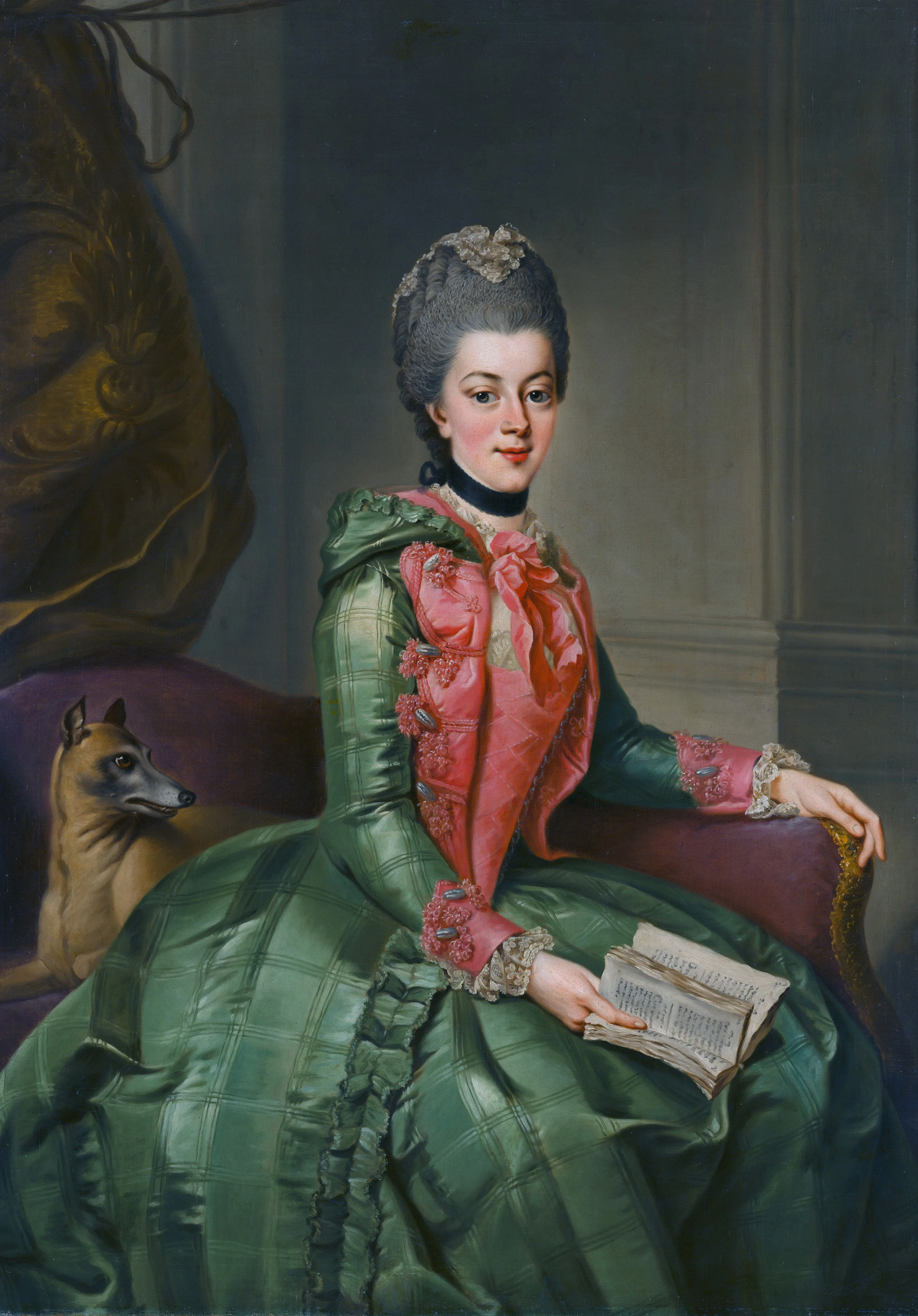 Portrait of Princess Frederika Sophia Wilhelmina (1751-1820, by Johann Georg Ziesenis, oil, 1768