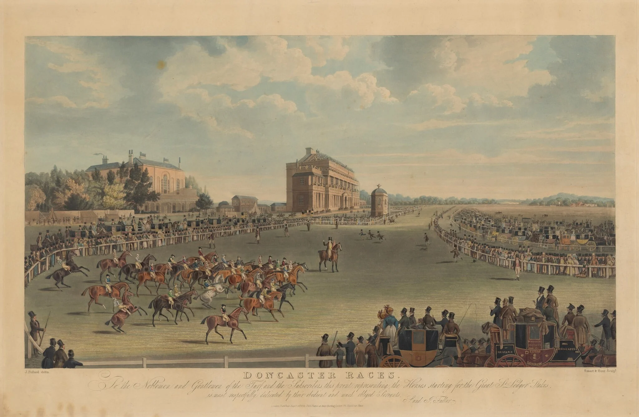 Doncaster Races: The Horses Starting for the Great St. Ledger Stakes, by James Pollard, ink, 1832