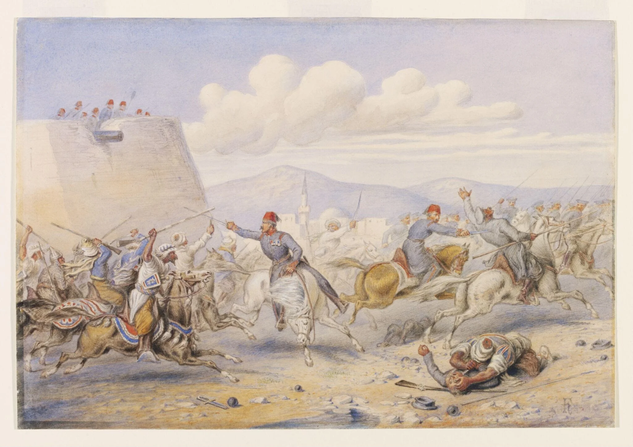 Skirmishes between Turkish Irregular Cavalry and Cossacks