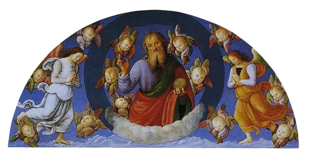 Eternal Father with cherubim and angels