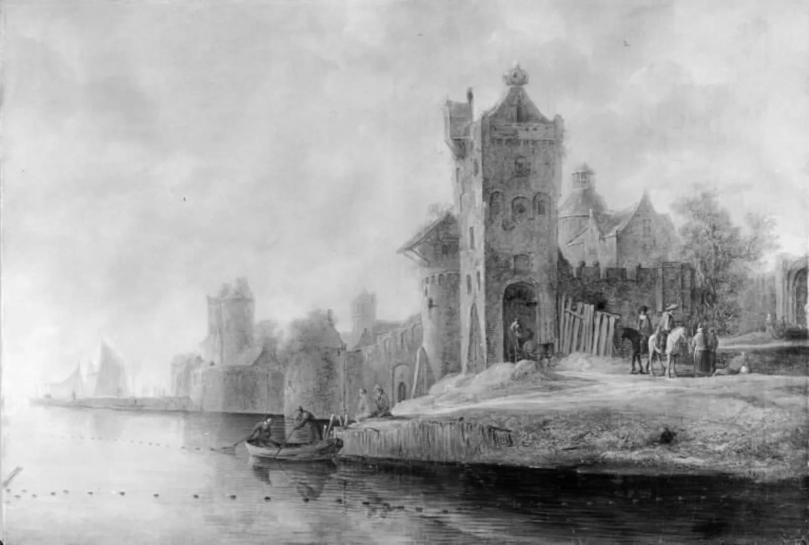 A Fortified Dutch Town, by Unknown, 1657