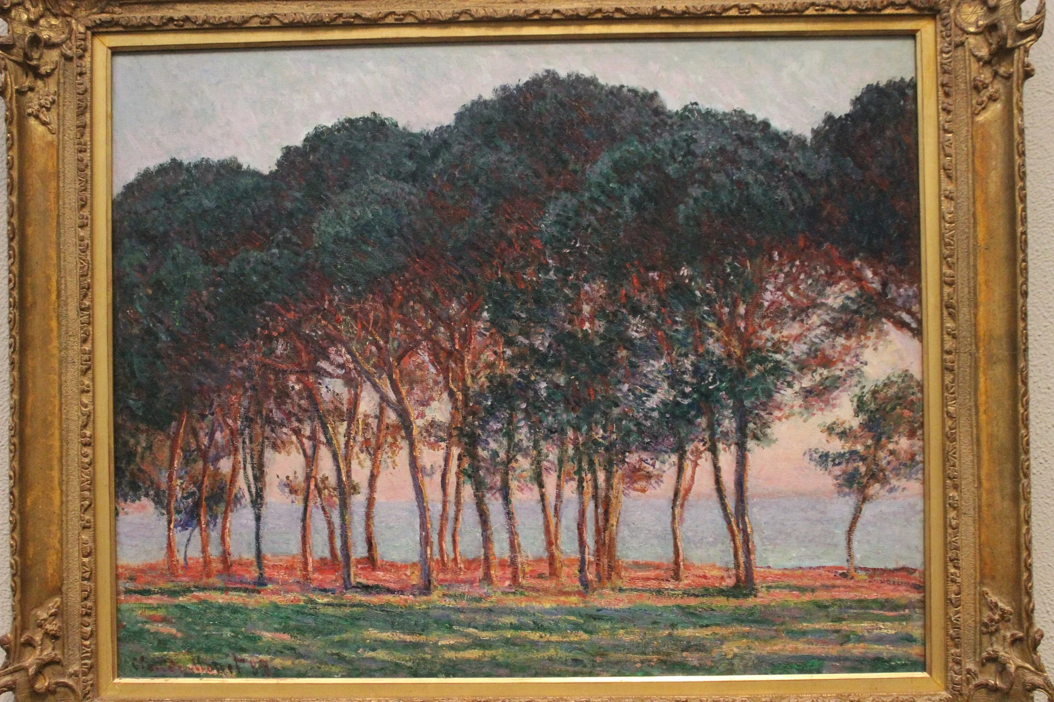 Under the Pines, Evening, by Claude Monet, oil, 1894