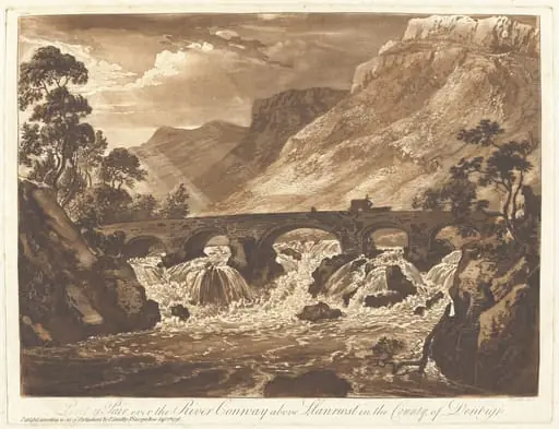 Pont-y-Pair over the River Conway above Llanrwst in the County of Denbigh