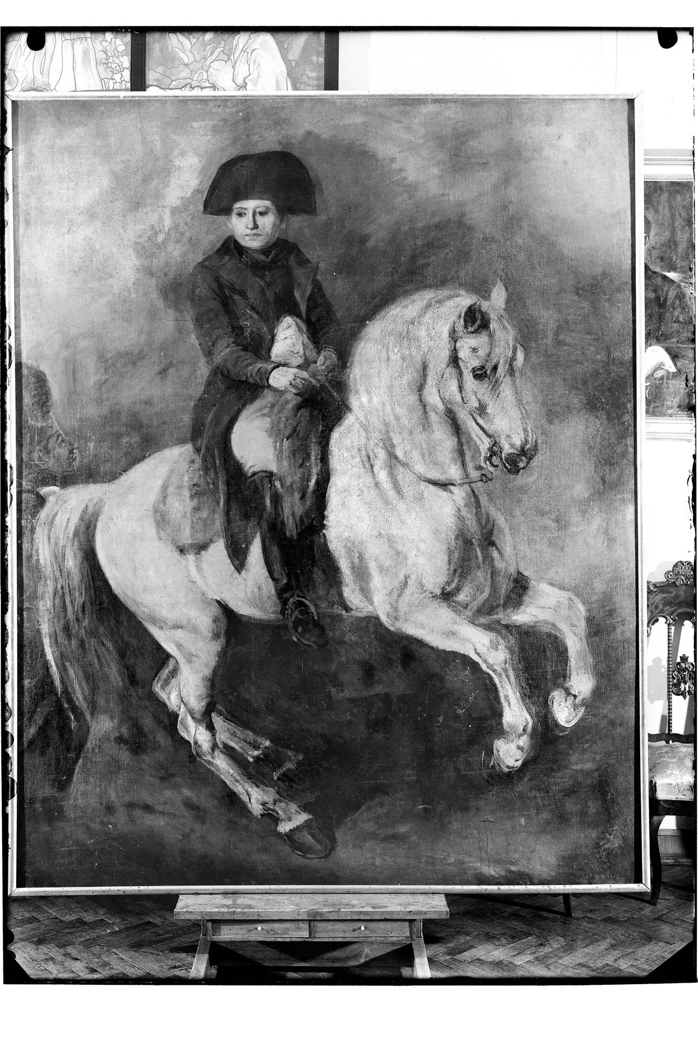 Napoleon on horseback, by Piotr Michałowski, oil, 1846