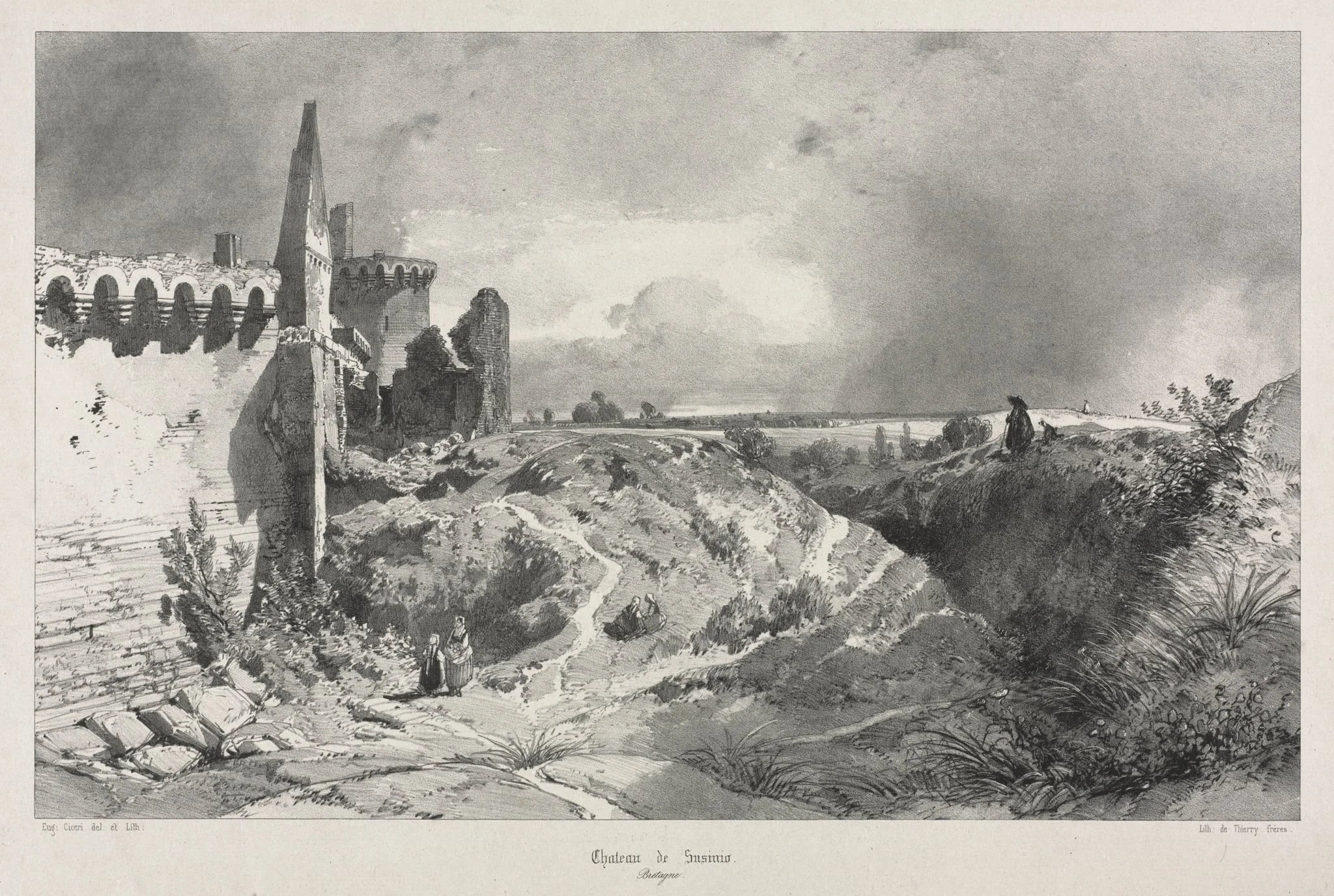 Voyages pittoresques et romantiques dans l'ancienne France.  Bretagne:  Chateau de Susinio
