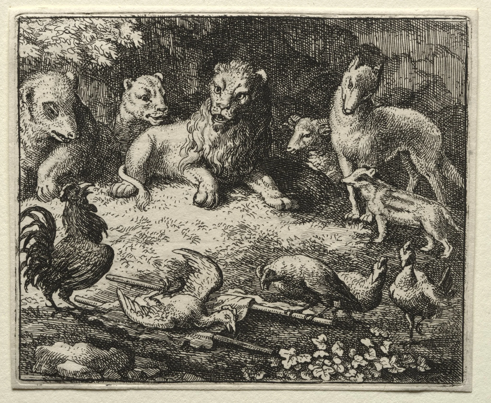 Reynard the Fox:  The Complaint of the Cock, by Allart van Everdingen, 1662