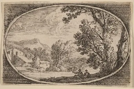 Two Men Seated Near the Waterside