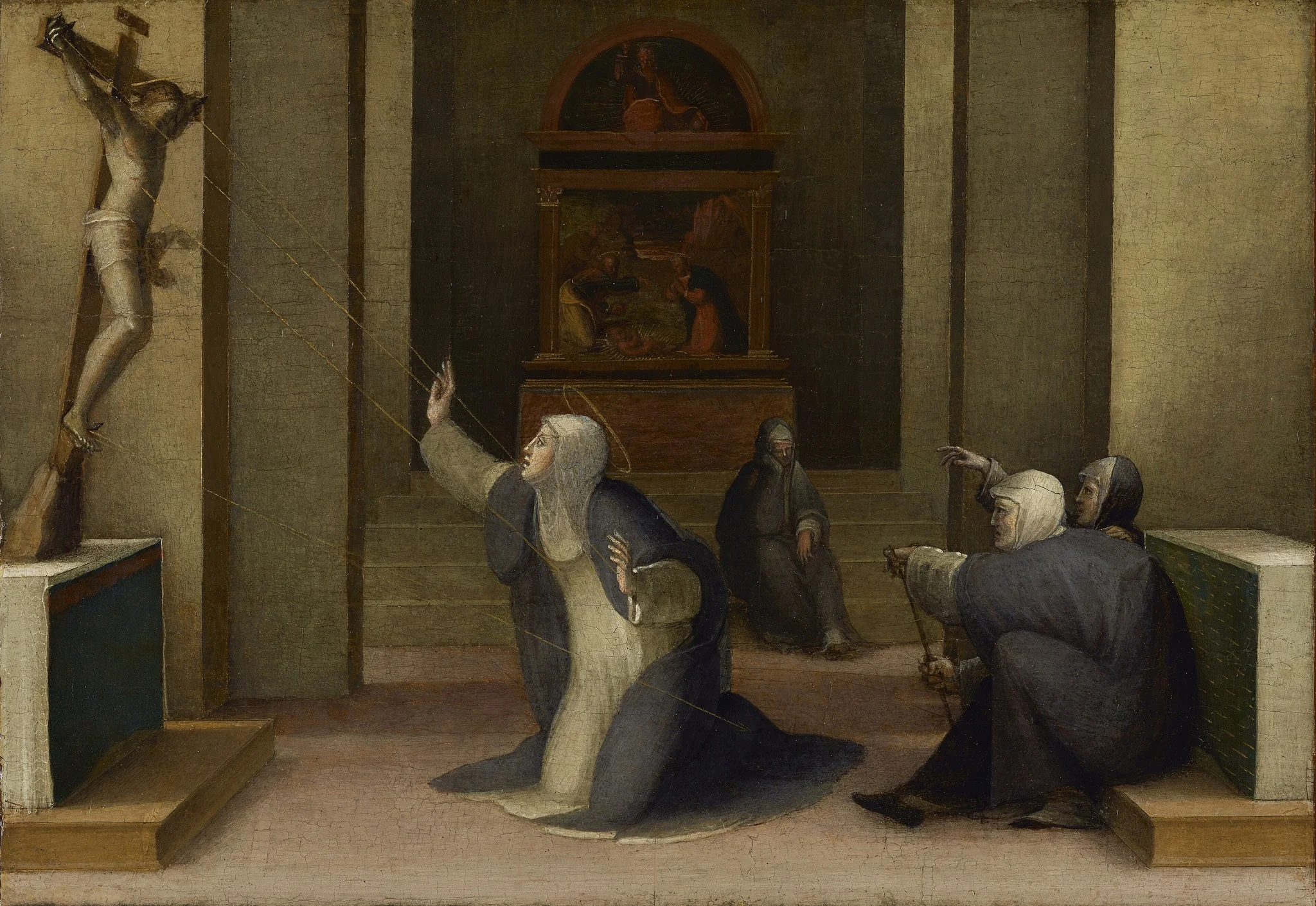 Saint Catherine of Siena Receiving the Stigmata, by Domenico Beccafumi, unspecified, 1513