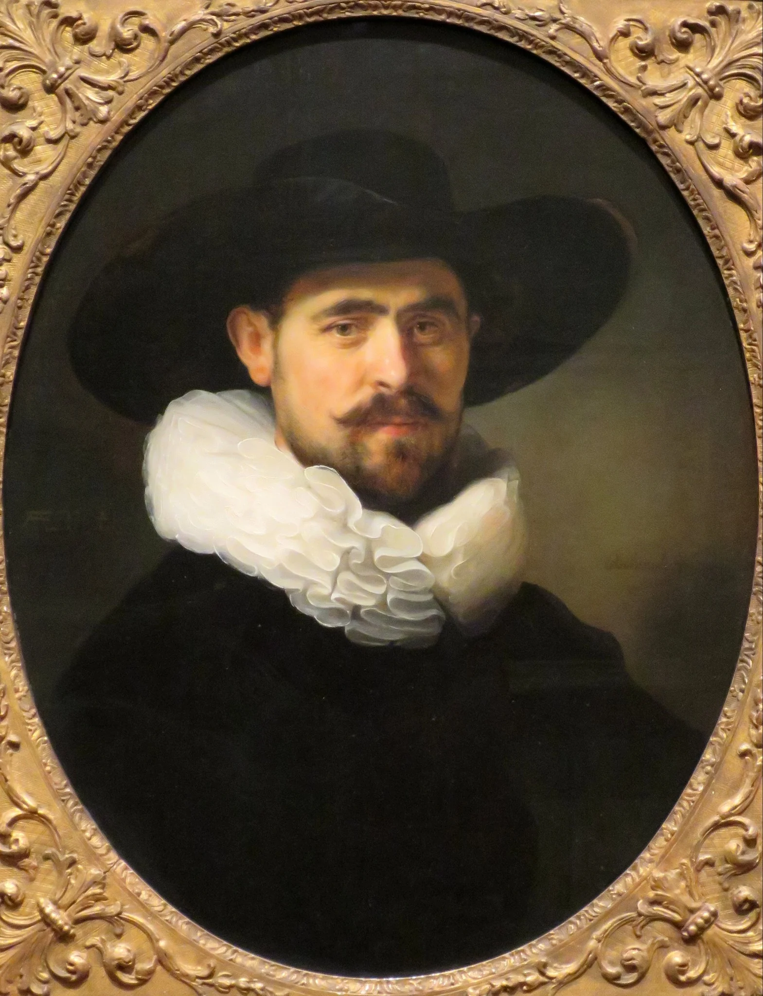 Portrait of a Bearded Man in a Wide-Brimmed Hat, probably Pieter Seijen (1592-1652), by Rembrandt, oil, 1633