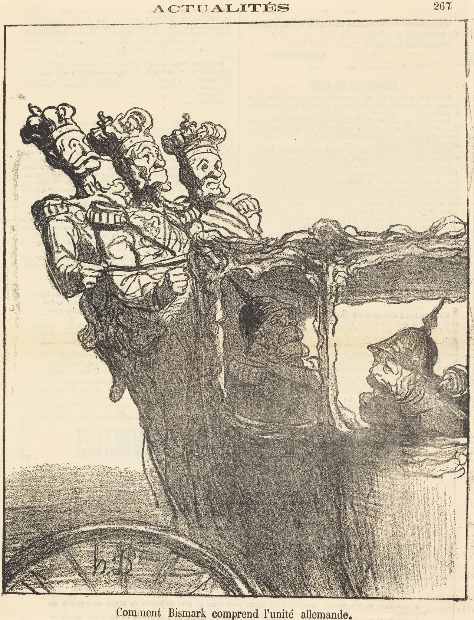 Comment Bismarck comprend l'unité allemande, by Honoré Daumier, 1870
