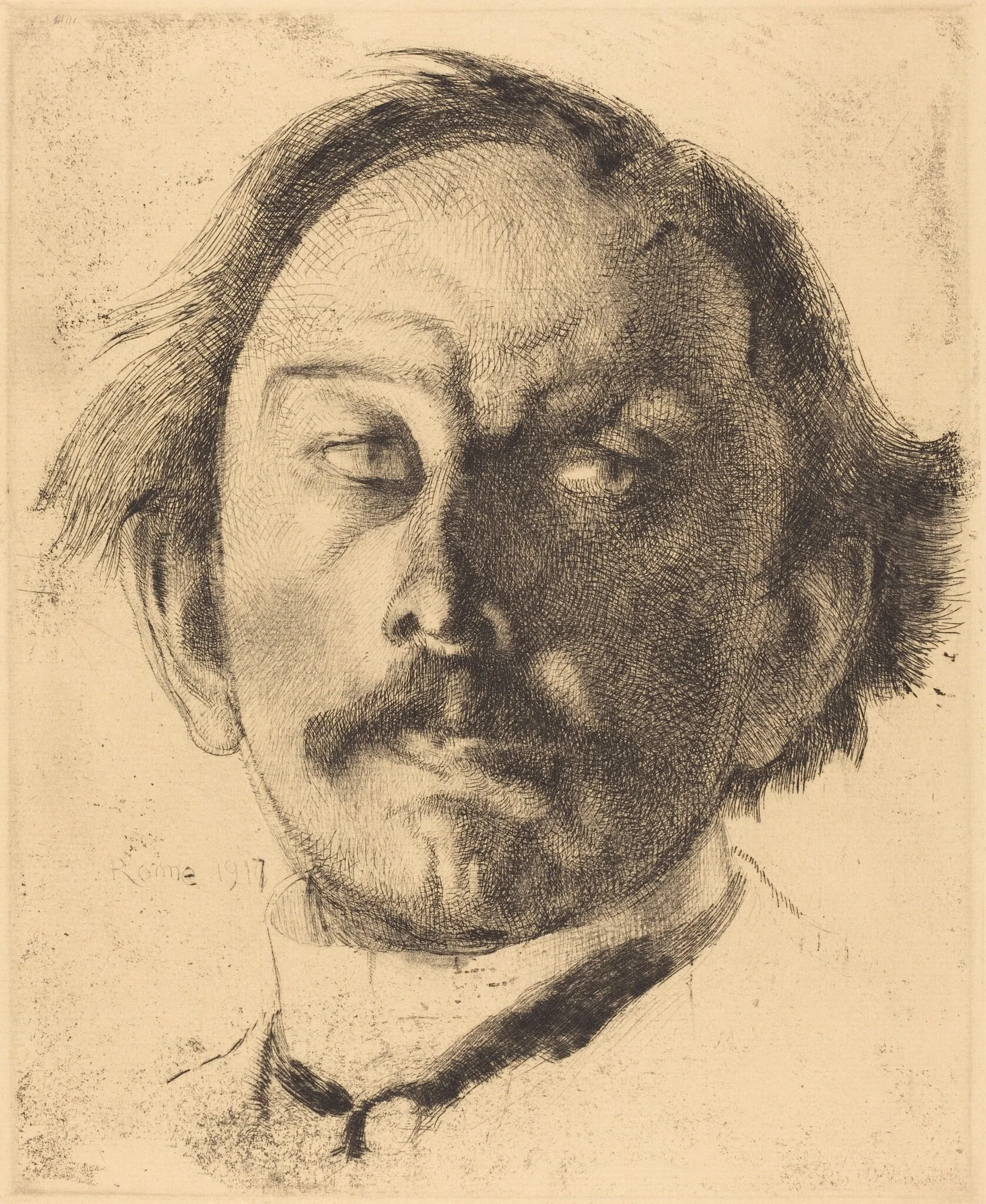 Jules Destrée, by Paul-Albert Besnard, ink, 1917