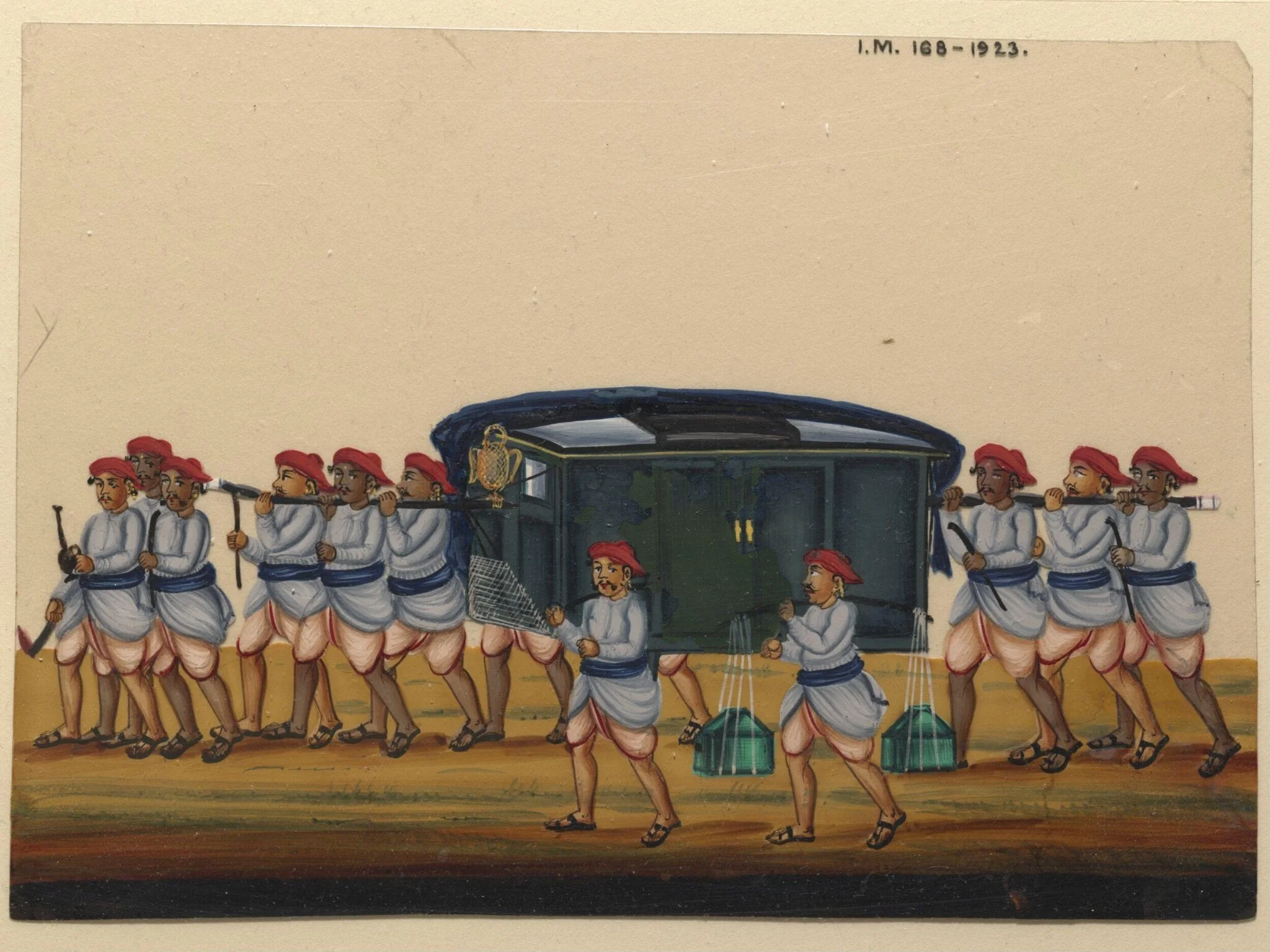 One of twenty-eight paintings, fifteen depicting occupations, thirteen depicting deities., by Unknown, paint, 1850