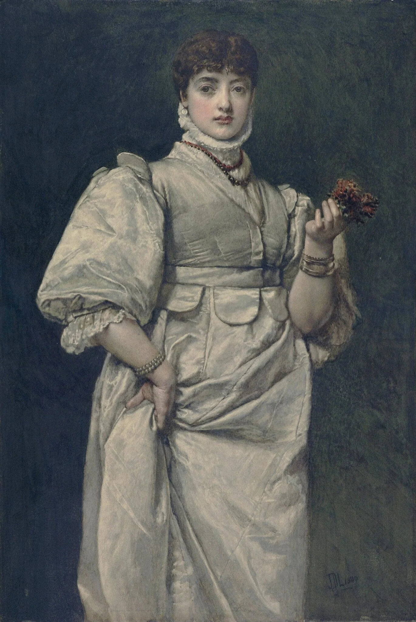Wallflowers, by Sir James Dromgole Linton, watercolor, 1880