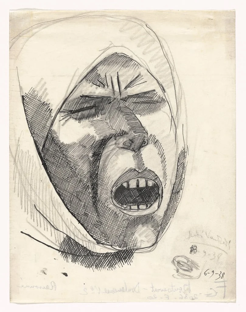 Untitled, by Julio González, graphite, 1938