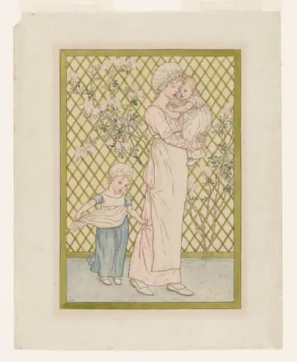 Girls and Two Babies, illustration to A Day in a Child's Life