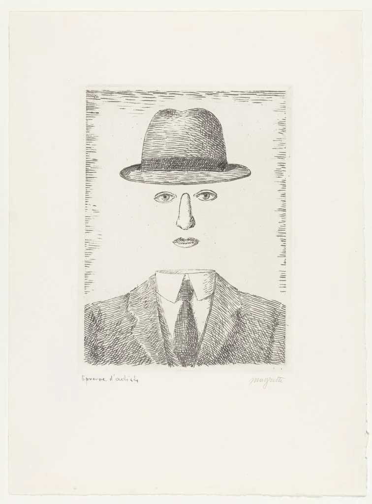 Untitled, by René Magritte, ink, 1966