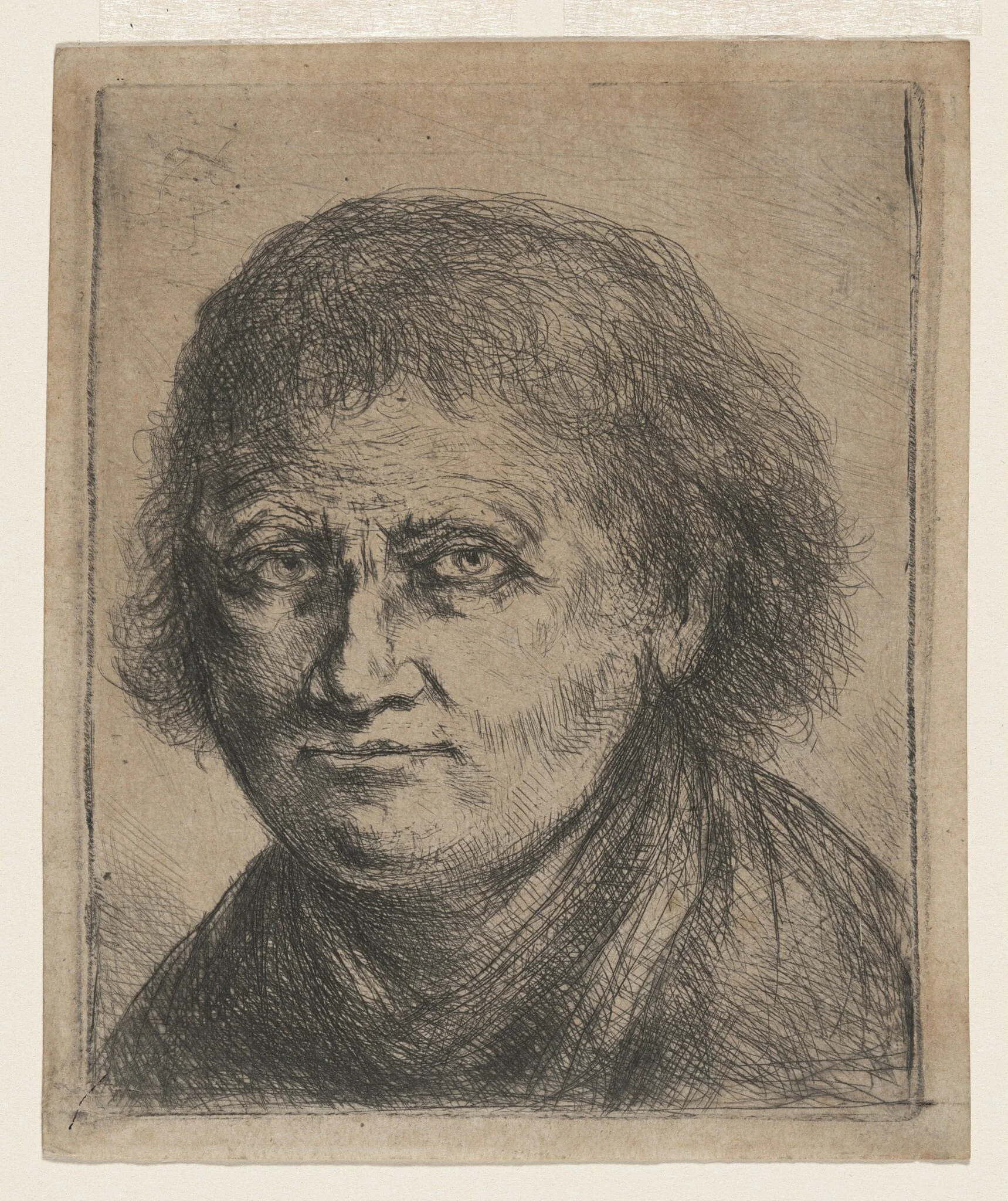 Portrait of a Man Turned to the Left, by Jan Chalon, ink, 1790