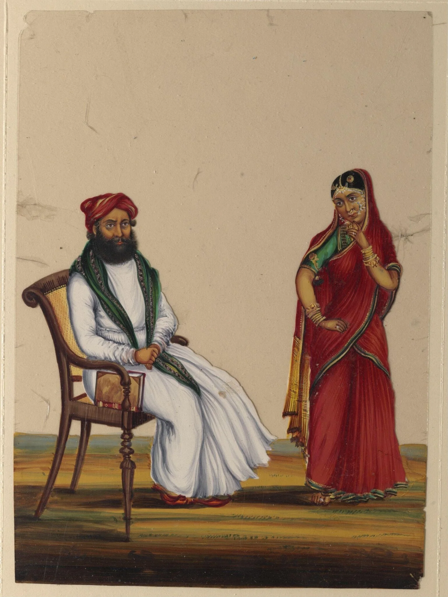 One of six paintings of occupations, by Unknown, gouache, 1850