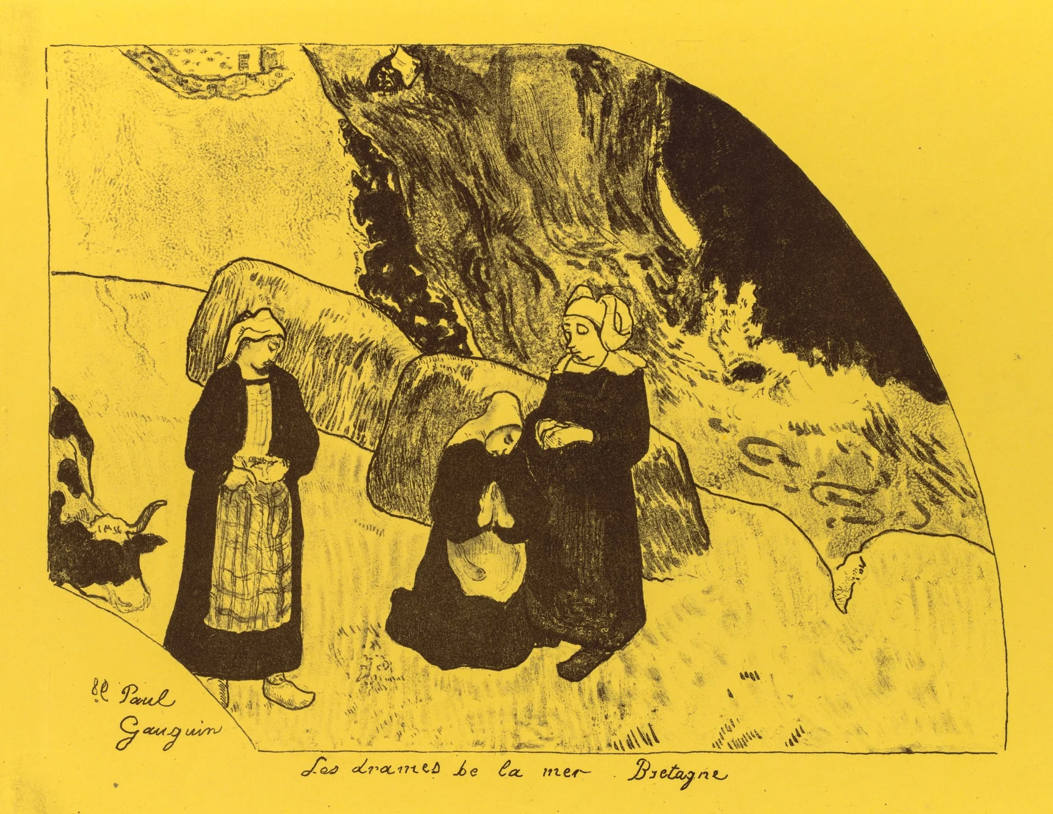 Volpini Suite:  Dramas of the Sea: Brittany (Les Drames de la Mer, Bretagne), by Paul Gauguin, 1889