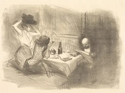 Le cabinet particulier (5e planche) (The Private Room) (fifth plate)