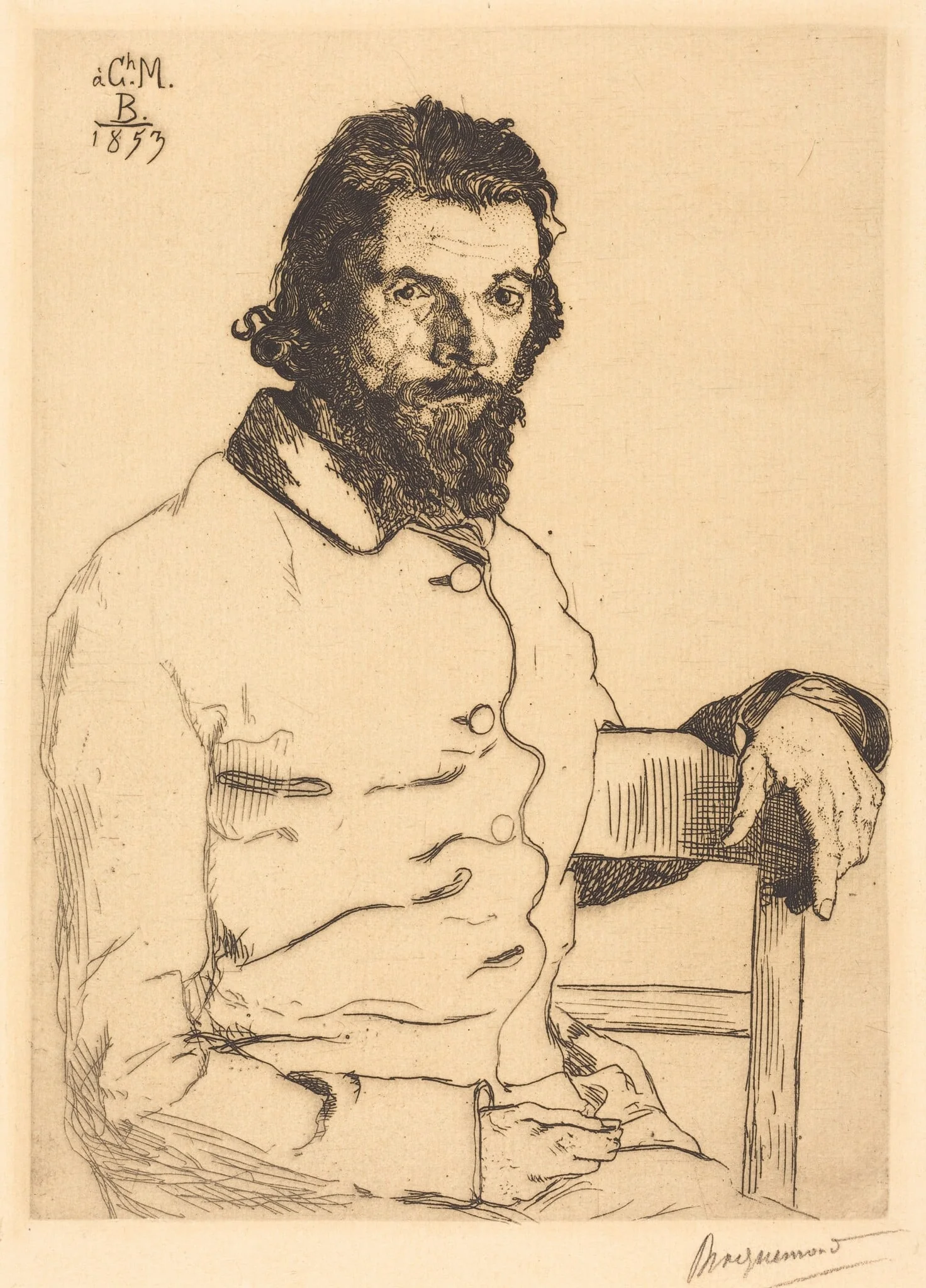 Charles Meryon, by Félix Bracquemond, 1853