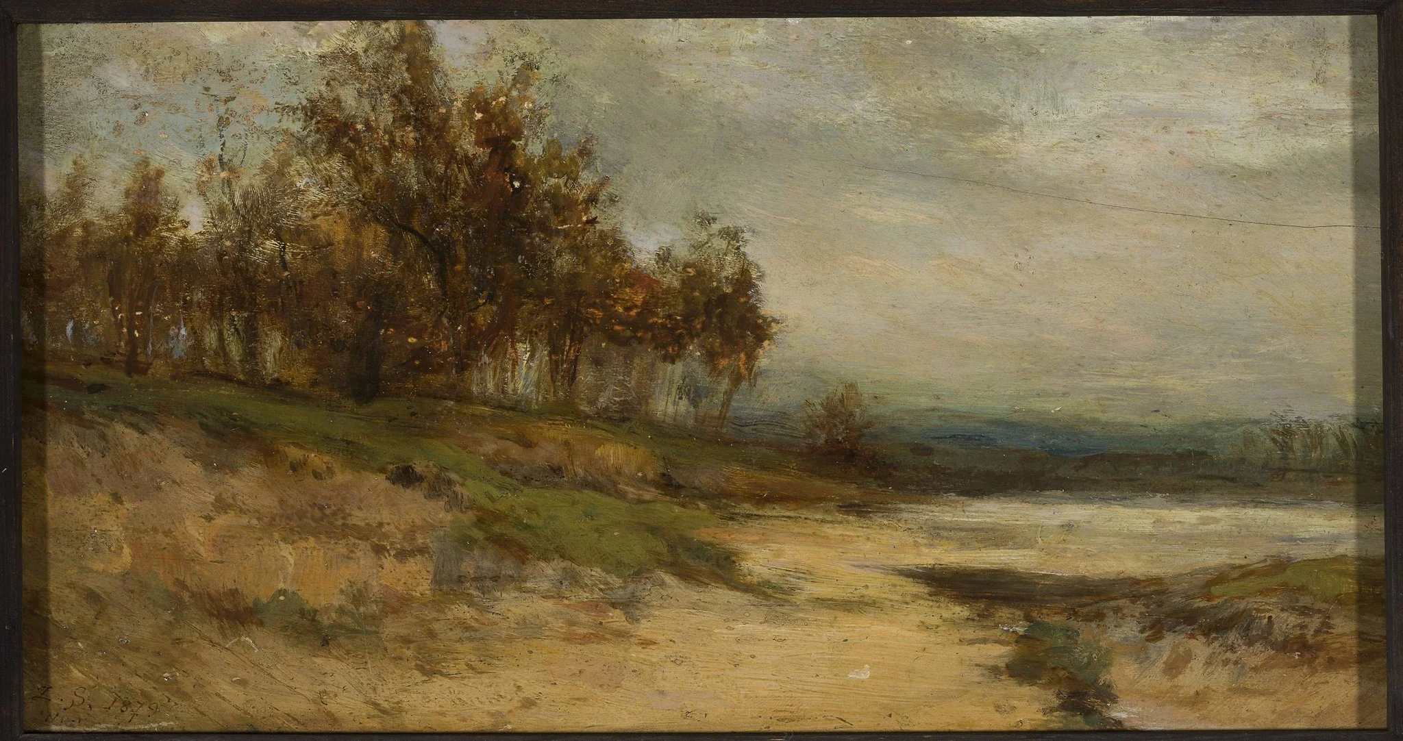 Landscape with a bunch of trees, by Zygmunt Sidorowicz, oil, 1890