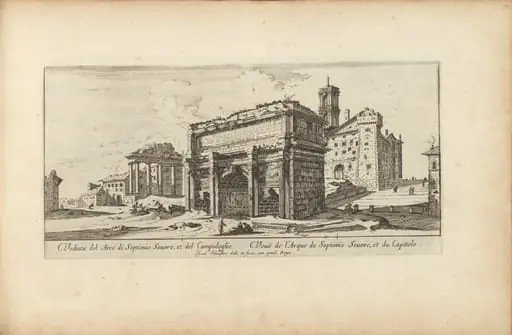 Veduta del Arco di Septimio Severo, et del Campidoglio