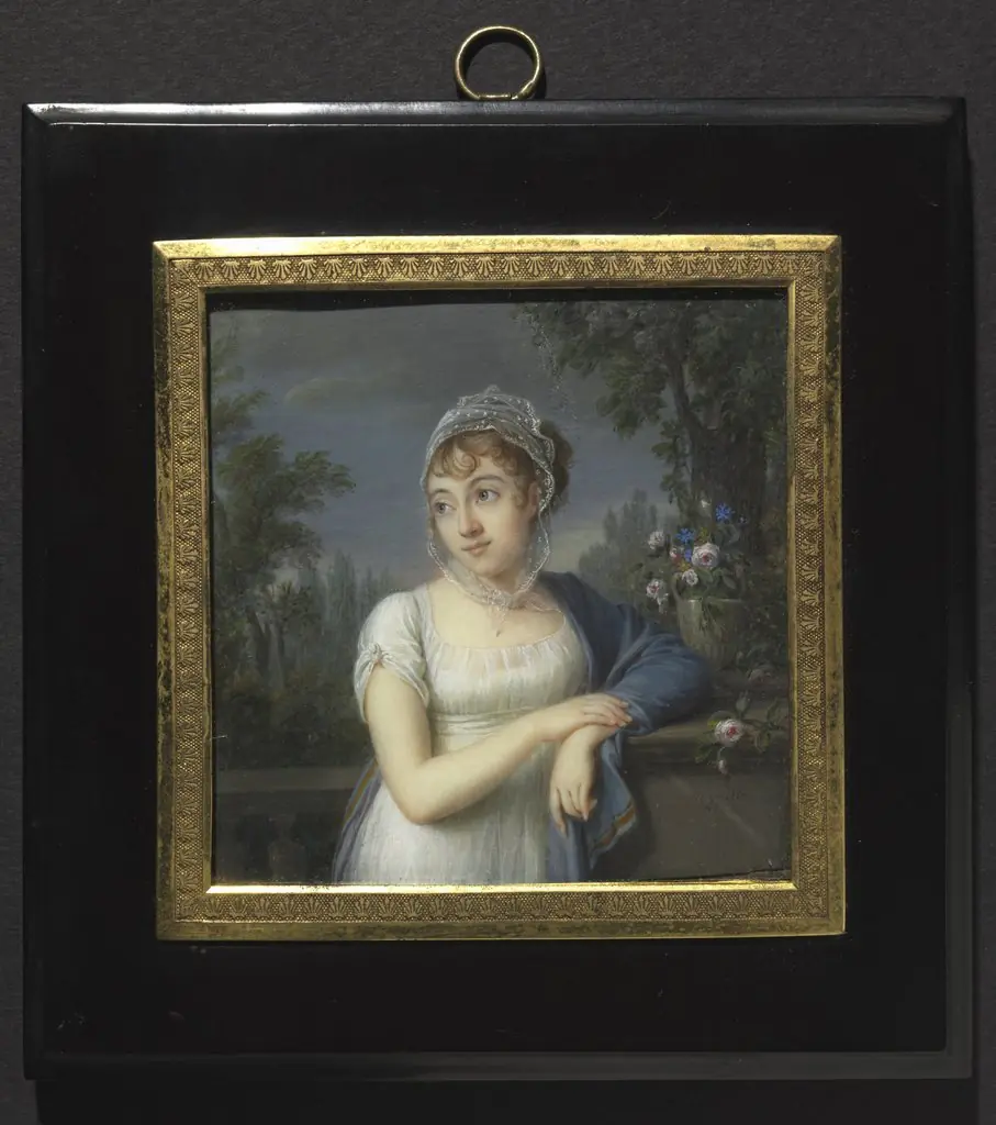 Portrait of a Woman Near a Balustrade