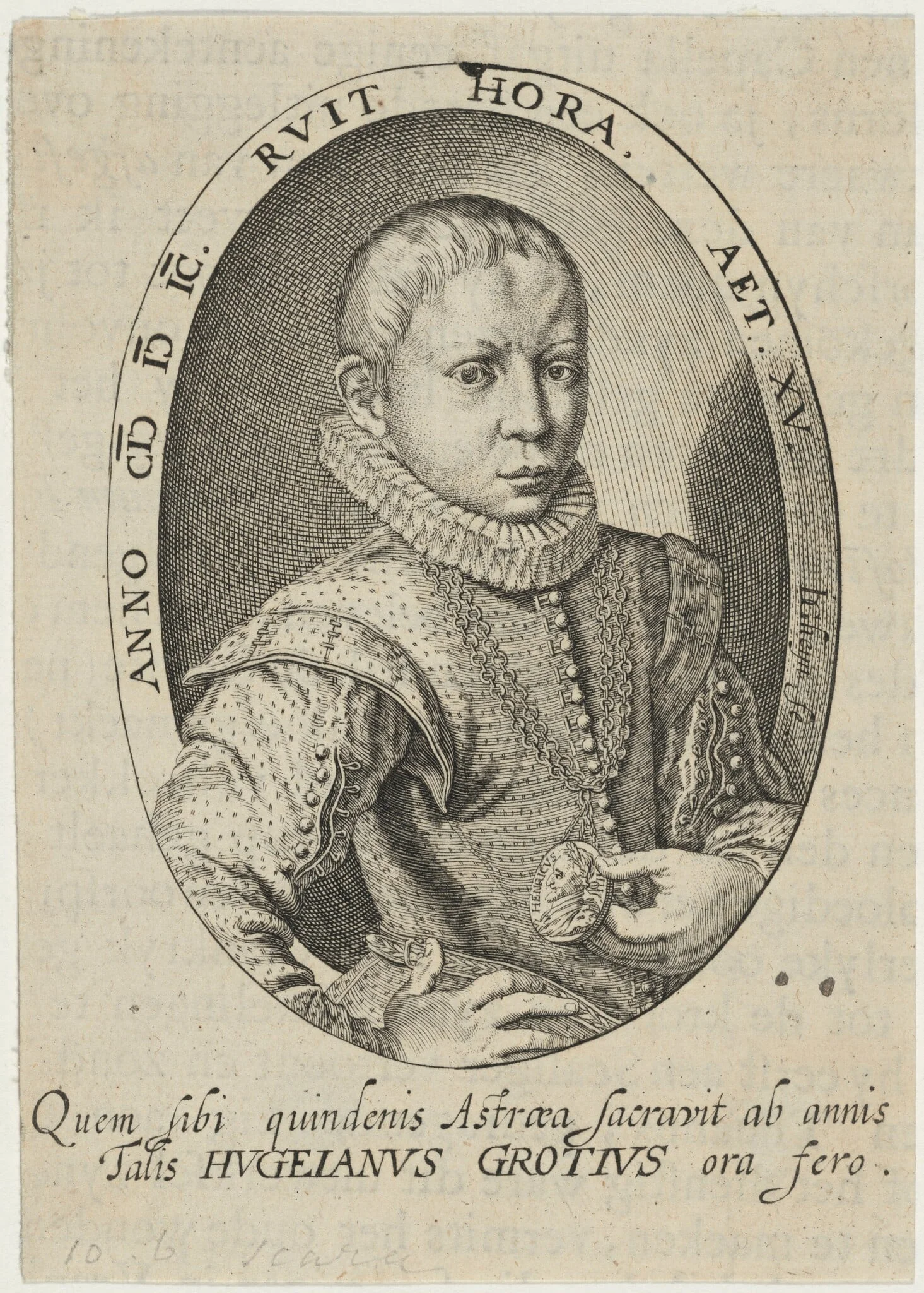 Hugo Grotius, by Jacques de Gheyn II, ink, 1599