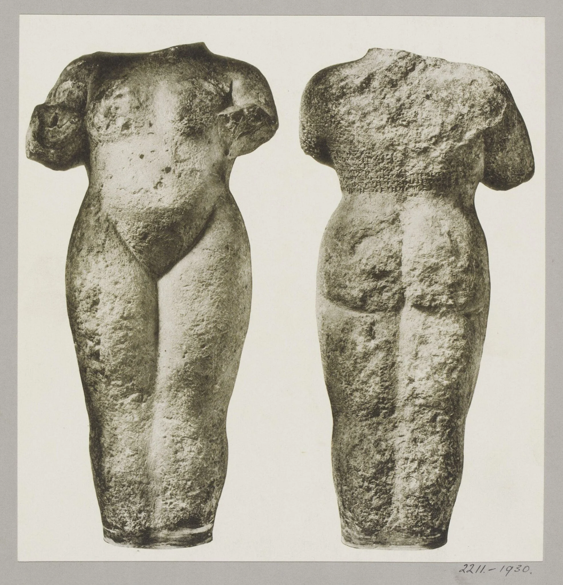 Assyrian statue of Ishtar from Kuyunjik, ca. 1080 B.C. London, British Museum, by Unknown, photographic, 1924