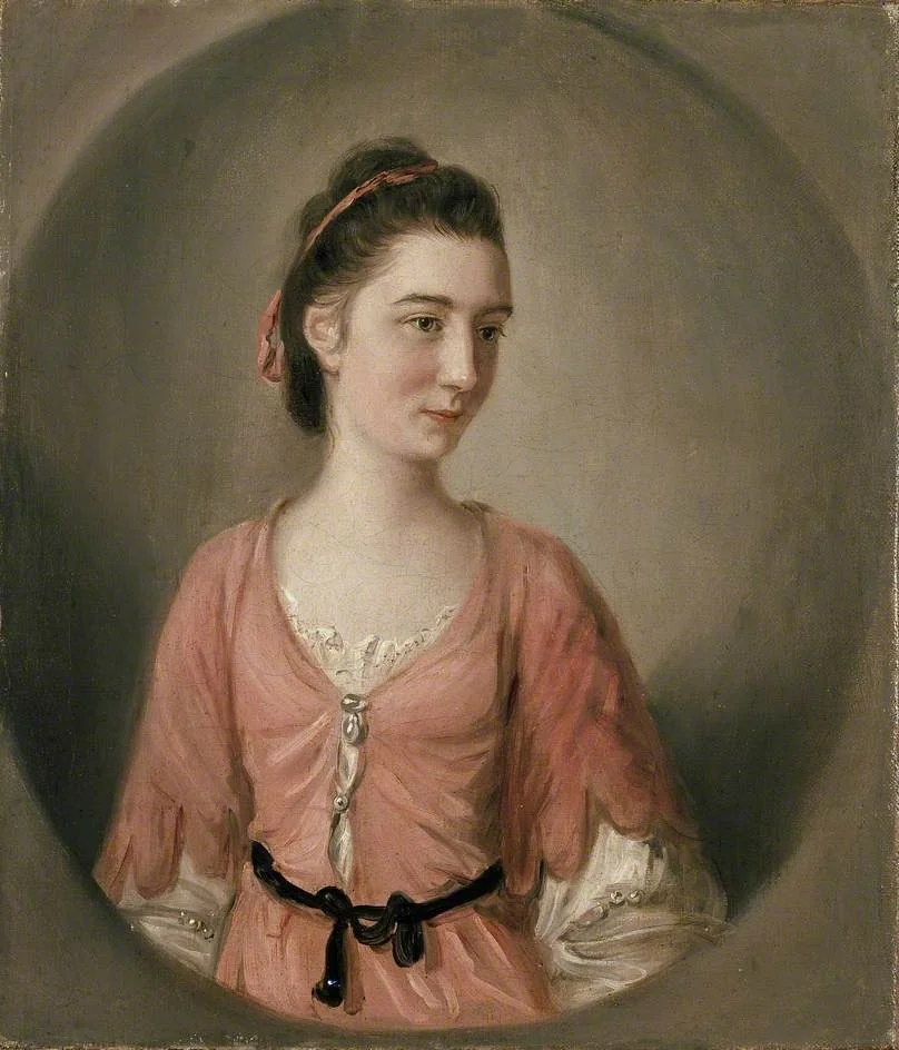 Portrait of a young Lady in a pink Dress, by Unknown, oil, 1796