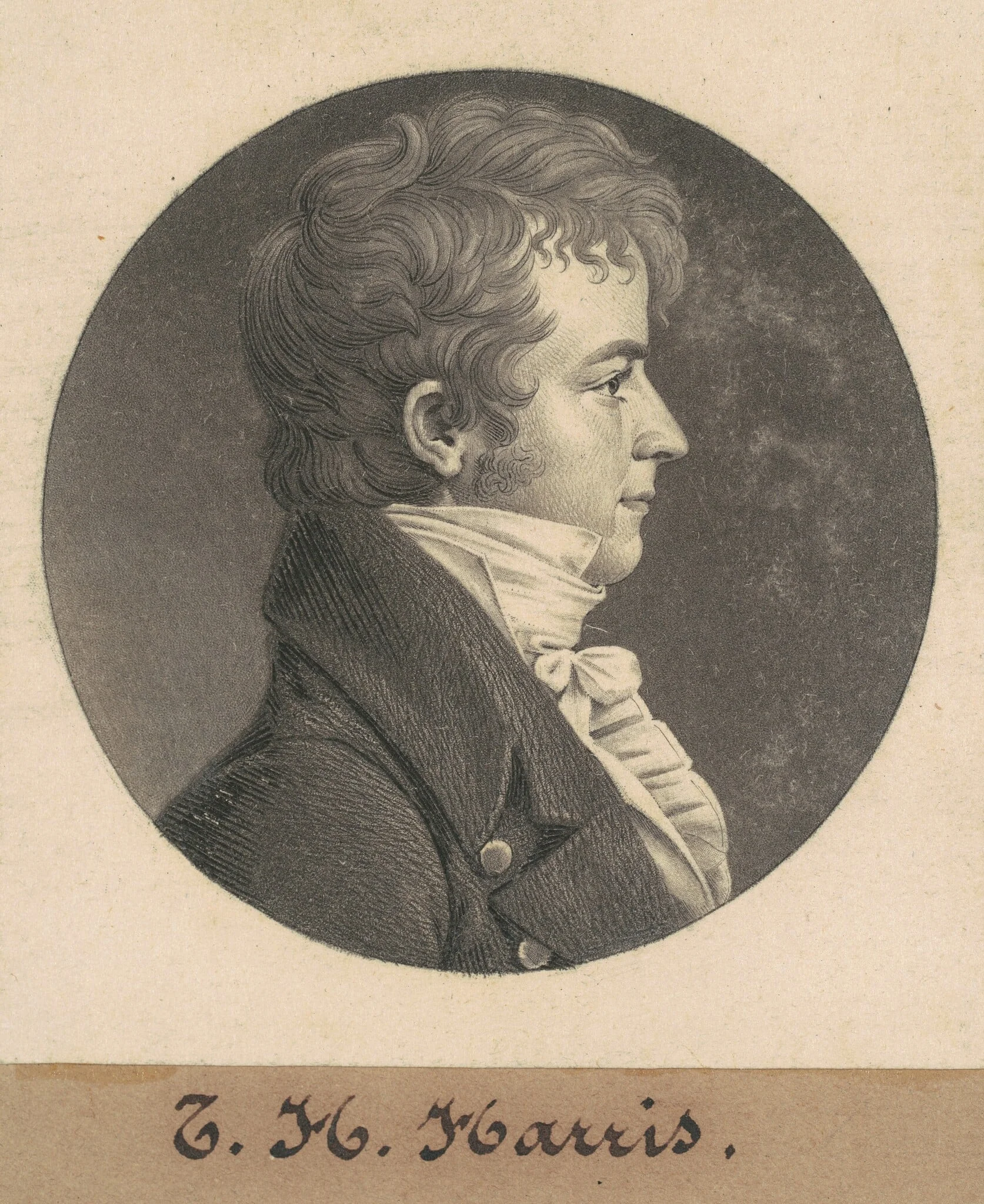 Robert Gamble, Jr., by Charles Balthazar Julien Févret de Saint-Mémin, ink, 1808