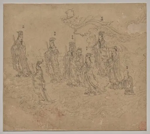 Album of Daoist and Buddhist Themes: Procession of Daoist Deities: Leaf 26