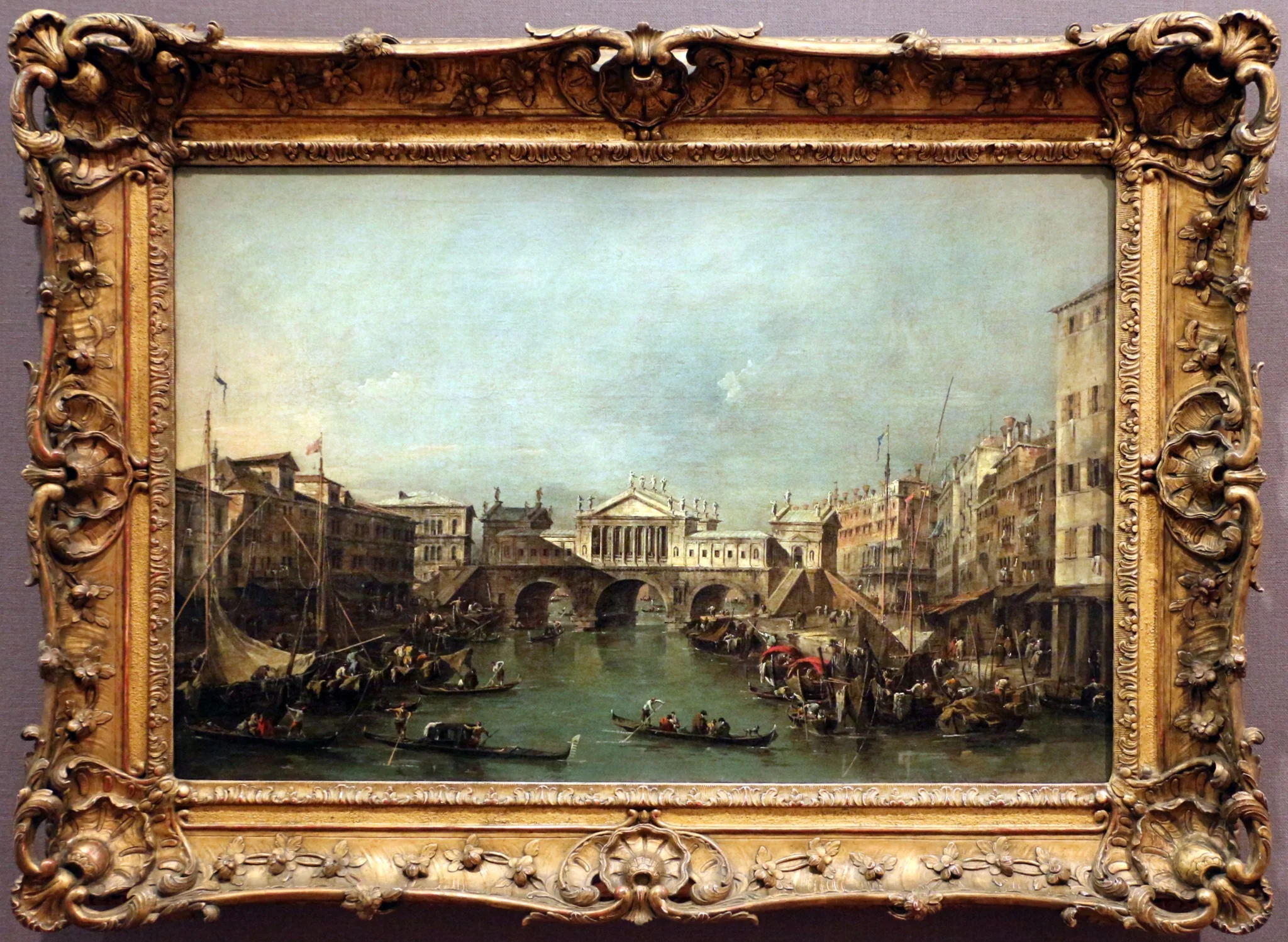 A ponte Rialto de acordo com o projeto de Palladio, by Francesco Guardi, unspecified, 1770