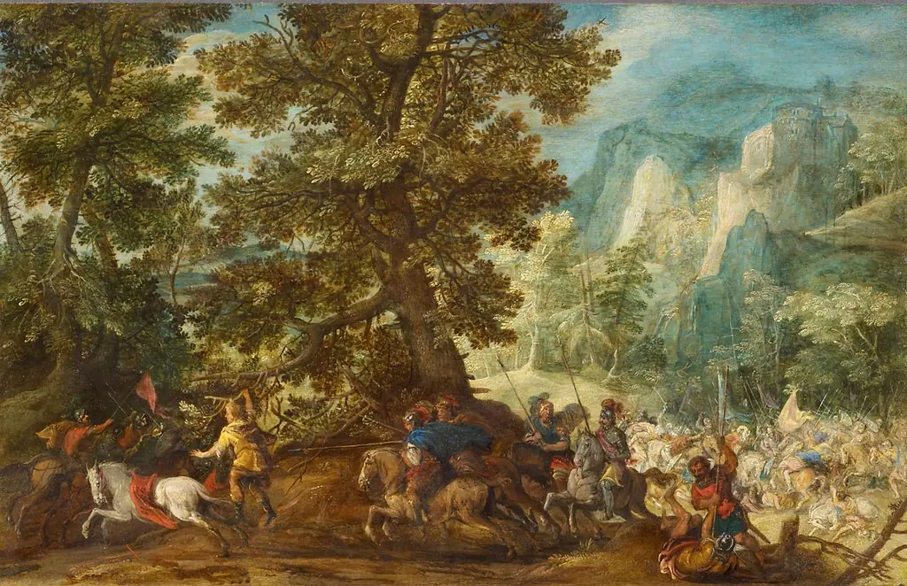 Absaloms death  (2 Samuel 18: 9-15)