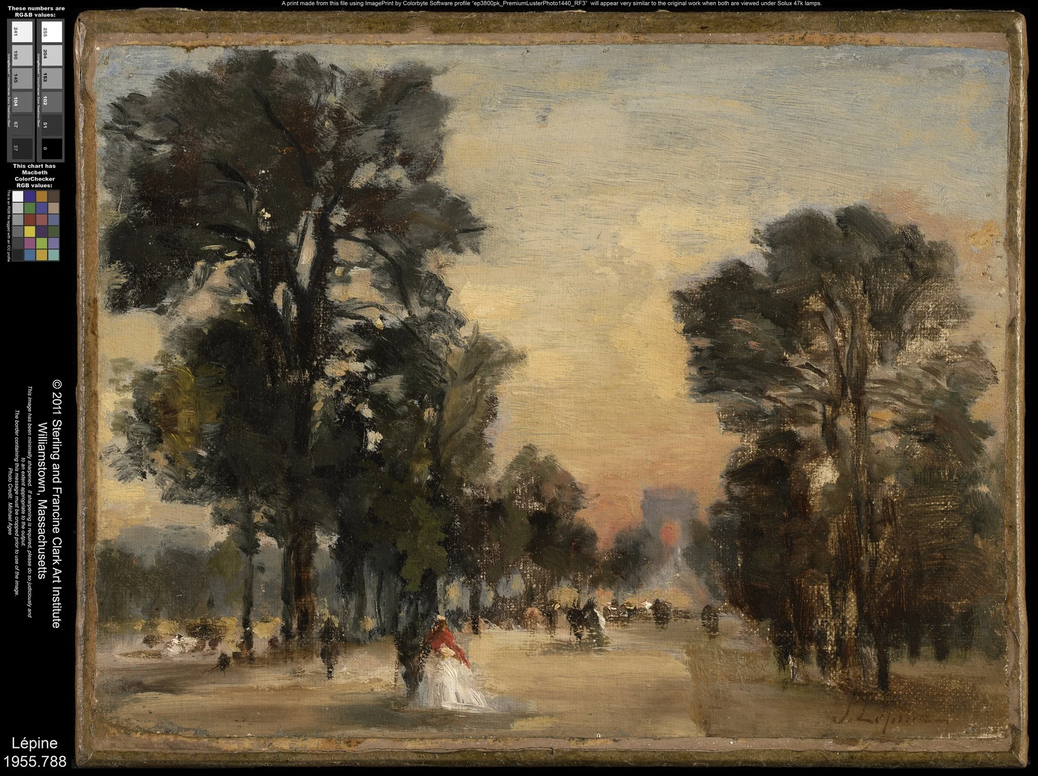 Les Champs-Elysées, by Stanislas Lépine, oil, 1873