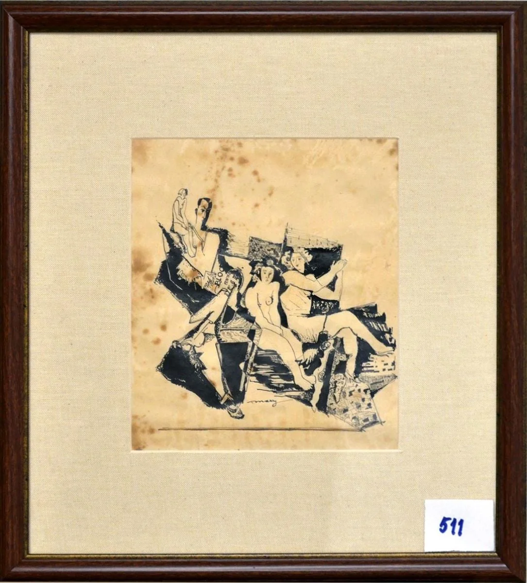 Compoziție cu autoportret, by Max Hermann Maxy, 1943
