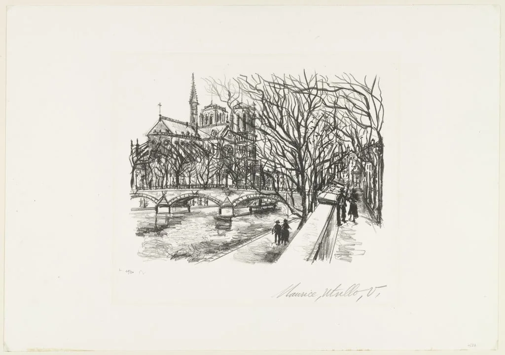 Untitled, by Maurice Utrillo, ink, 1898