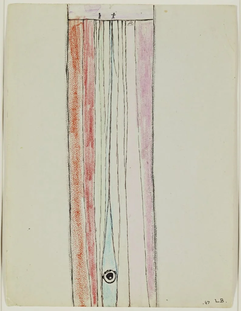 Untitled, by Louise Bourgeois, graphite, 1943
