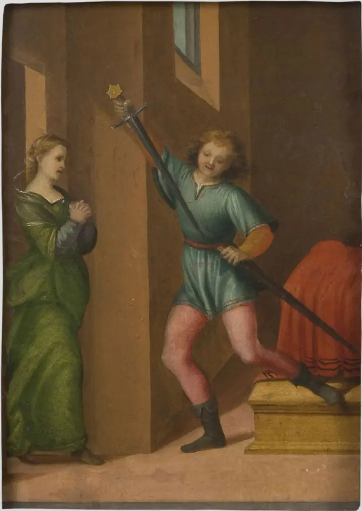 Saint Julian the Hospitaler Meeting His Wife after Killing His Parents